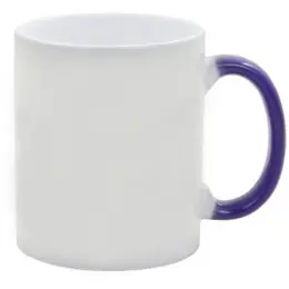 Heat Change Sublimation Mug Blue Handle